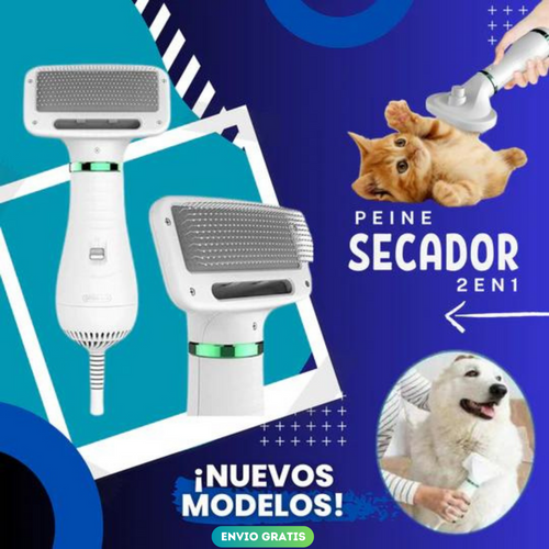 Cepillo Secador para mascota 2 en 1