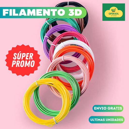 FILAMENTO 3D DE 10 METROS | ENVÍO GRATIS