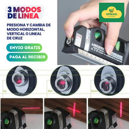 METRO CON NIVEL LASER 4 EN 1 👷‍♂️ | ENVÍO GRATIS